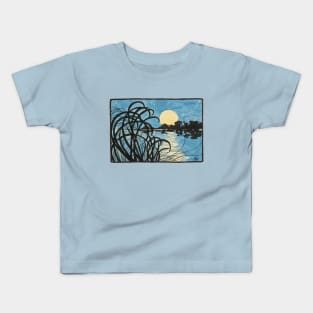 moonrise over the pond Kids T-Shirt